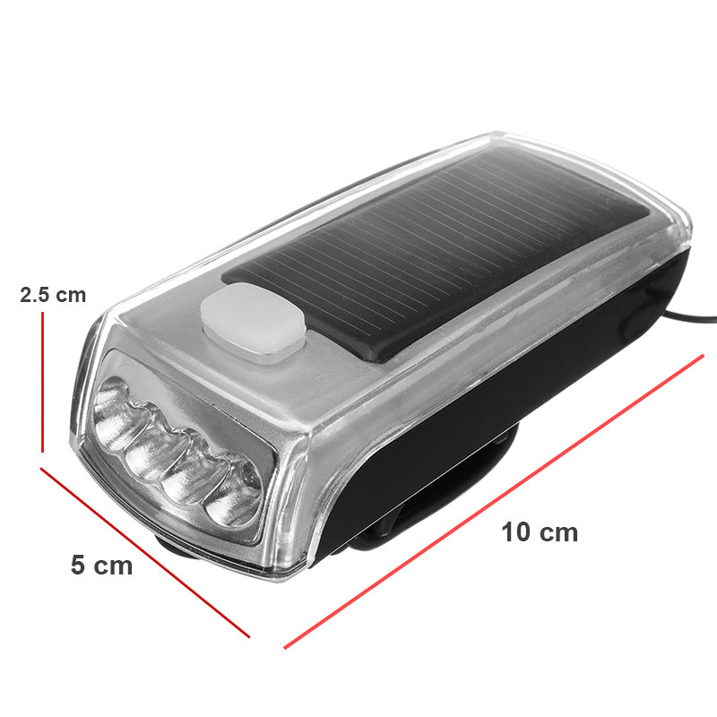 Linterna Led Bicicleta Solar Con Pito045